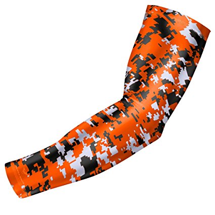 Sports Compression Arm Sleeve - Youth & Adult Sizes - Baseball Football Basketball by Bucwild Sports (1 Arm Sleeve)