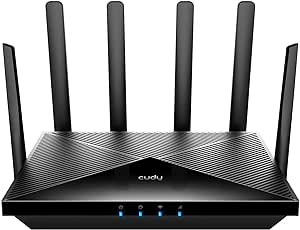 Cudy P5 5G NR Indoor SA NSA WiFi 6 Router, AX3000 Dual SIM 5G Cellular Router, Qualcomm IPQ5018, SDX62 Module, 4 x 4 MIMO, Antenas Desmontables, VPN, Zerotier, Cloudflare