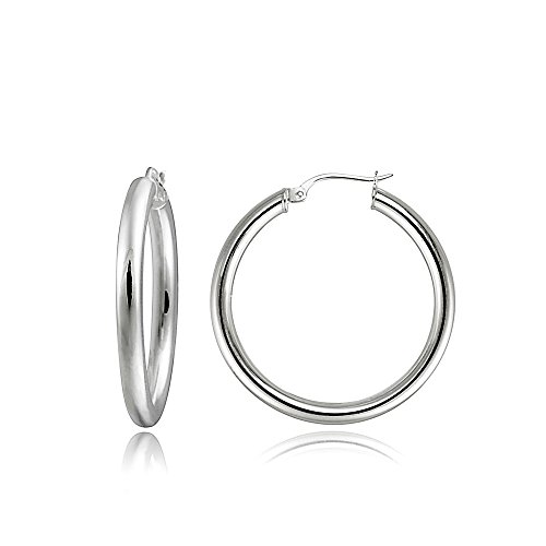 Hoops & Loops Sterling Silver 3mm High Polished Small Round Hoop Earrings