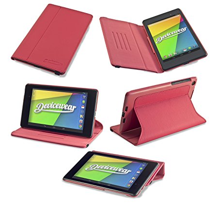 Devicewear Ridge Google Nexus 7 Case for the Second Generation (Version 2, 2013 model) in Red (RDG-2GN7-RED)