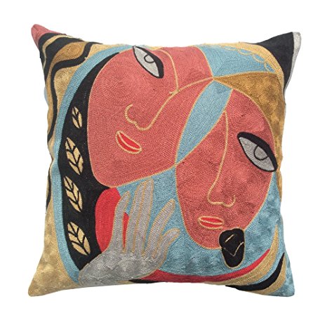 Monkeysell cotton,wool Hand-embroidered ,Thickened by pillowcase fabric Van gogh Style design cotton art pillow cover 45x45cm(18x18inch) (1)