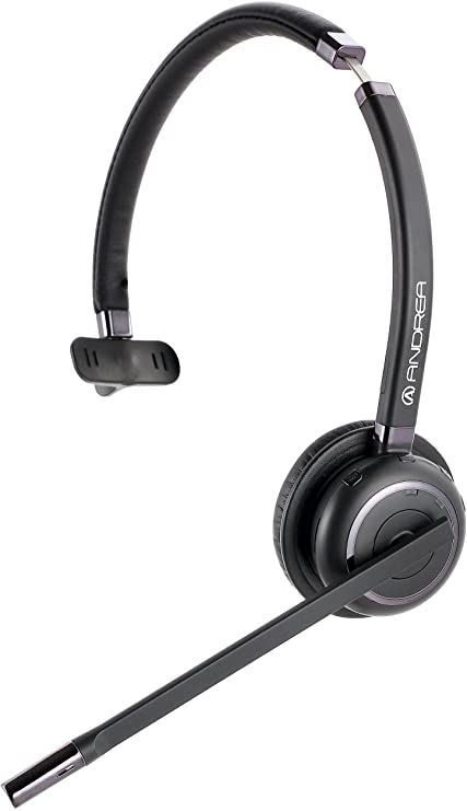 Andrea Communications C1-1030600-1 Wnc-2100 Wireless Noise-Canceling Bluetooth Mono Headset,Black