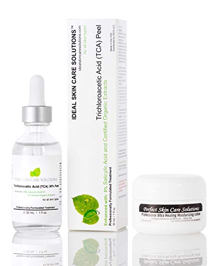 Professional 30% Trichloroacetic Acid (TCA Peel) Chemical Peel solution, 30mL w/Powerful Ultra Healing Moisturizing Lotion - PRICE INCLUDES US DOMESTIC. INTERNATIONAL SHIPPING AVAILABLE