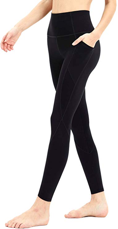 Persit Women's Premium Yoga Pants with Pockets, Non See-Through Tummy Control 4 Way Stretch High Waist Leggings