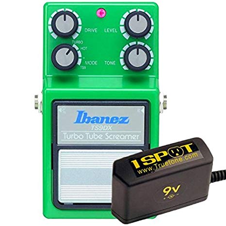 Ibanez TS9DX Turbo Tube Screamer and Truetone 1 Spot Space Saving 9v Adapter