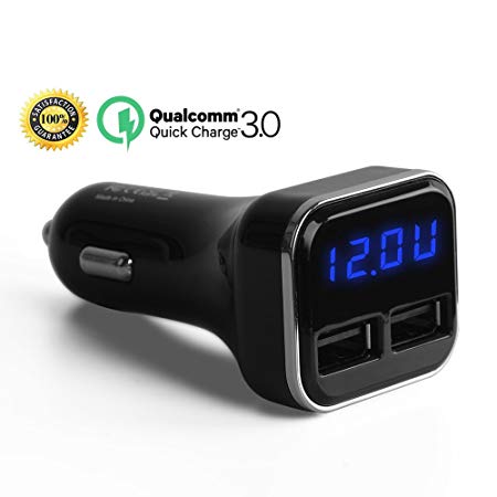 Orford Dual-Port USB Fast Car Charger 2-USB Smart Port Charger 4.8A/24W Quick Charge (Qualcomm)