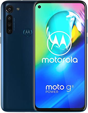 Motorola Moto G8 Power XT2041-1 64GB Hybrid Dual SIM GSM Unlocked Android Smartphone - Capri Blue