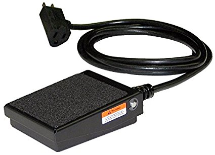 SSC Controls S100-1501 Foot Switch, Electrical, Momentary Action, Single Pedal, 8-ft Cable with Piggyback Plug (3-Pronged)