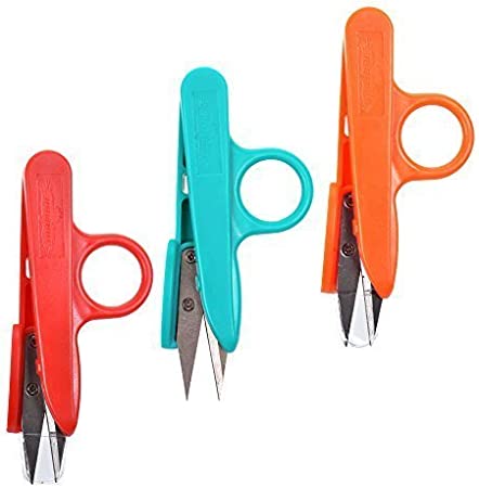 LOT OF 12PCS Random Color Sharp Point Quick-Clip Lightweight Speed Cutting Scissor for Sewing (Random Color)