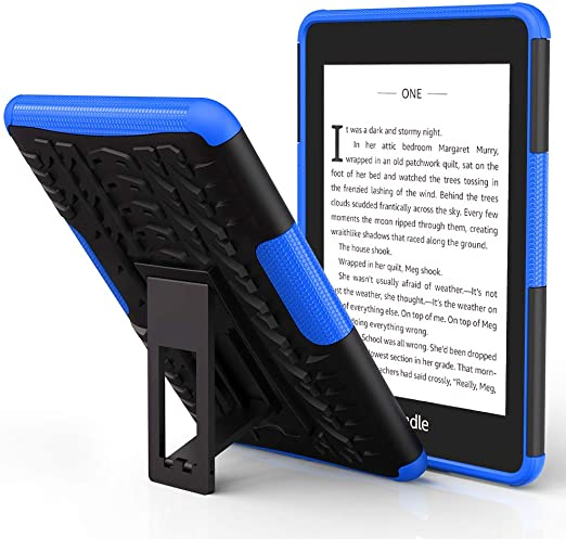 ROISKIN Kindle Paperwhite 6 inches Case with Kickstand eBook Reader Covers 10th Generation 2018 Release Dual Layer Rugged PC and Soft TPU Shockproof Protective Case, Blue