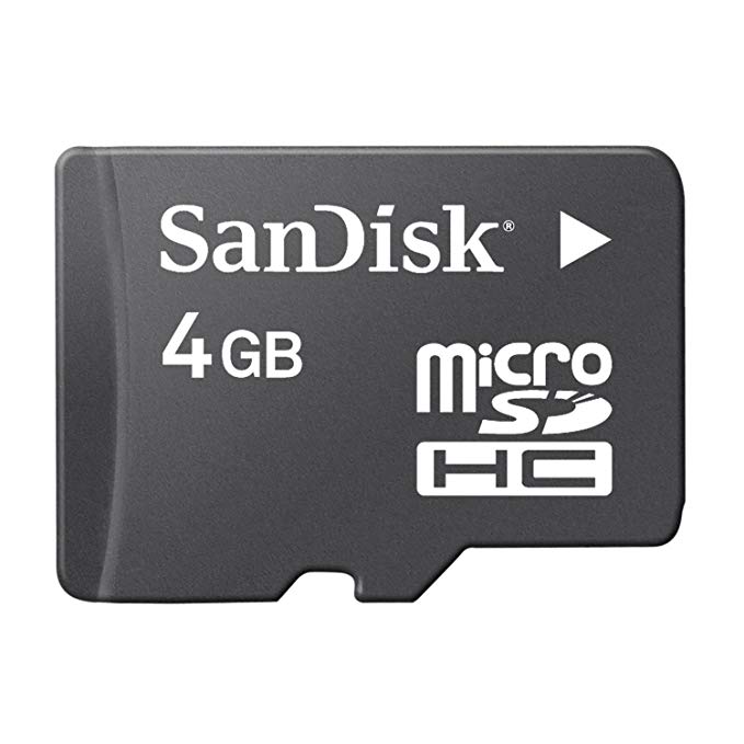 Sandisk 4GB MicroSDHC Memory Card with SD Adapter (BULK Packaging)