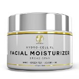 Natural Facial Moisturizer HUGE 4OZ - Best Face Cream for Dry Skin Dark Spots - Anti Aging and Anti Wrinkle Skin Care Night and Day Cream with Shea Butter Jojoba Oil and Vitamin B5 for Men and Women