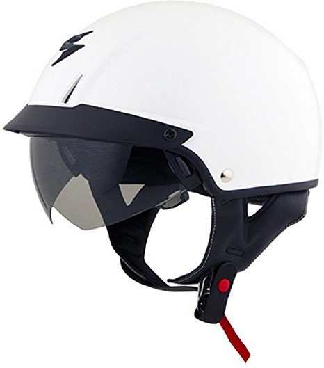 ScorpionExo Unisex-Adult half-size-helmet-style EXO-C110 Helmet (White,Large), 1 Pack