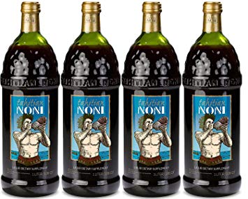The Original Authentic TAHITIAN NONI Juice by Morinda (4PK Case), 1 liter bottles