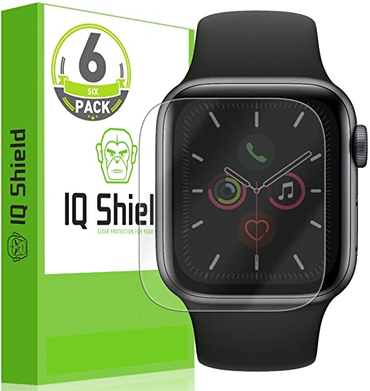 IQ Shield Screen Protector Compatible with Apple Watch Series 5 (40mm)(6-Pack)(Apple Watch Series 6) LiquidSkin Anti-Bubble Clear Film