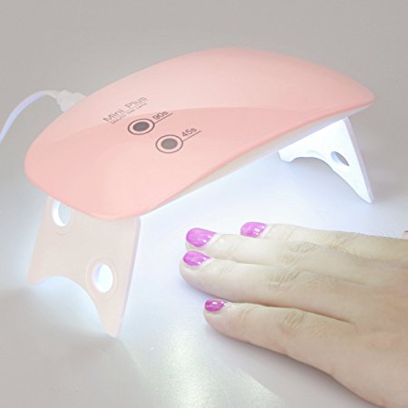 ZoiyTop 5w LED Nail Lamp Dryer Curing Lamp for Fingernail & Toenail Dry LED Gel Nail Polish (red)