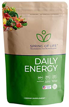 Spring of Life Daily Energy Superfood Dietary Supplement Greens Powder, The Superfood Greens Drink Bursting with Antioxidants and Essential Nutrients, 30 Day Supply