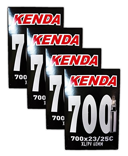 Kenda 700 x 23/25c XL Bicycle Inner Tubes - 60mm Presta Valve - FOUR (4) PACK