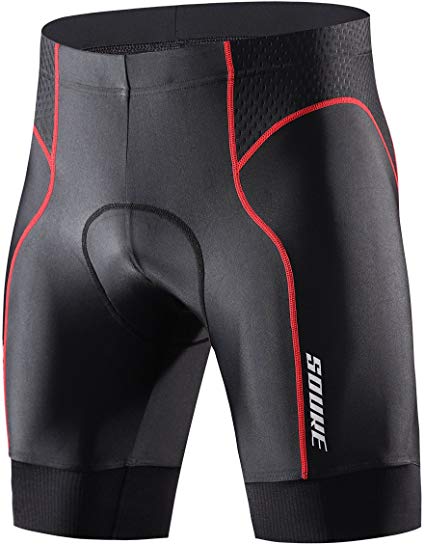 Souke Sports Men's Cycling Shorts 4D Padded Road Bike Shorts Breathable Quick Dry Bicycle Shorts