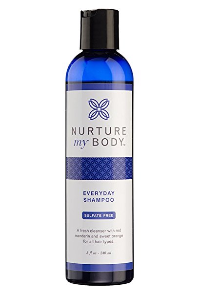 Nurture My Body Organic Everyday Shampoo - 100% Organic - SLS Free - For All Hair Types - Color Safe (Scented)