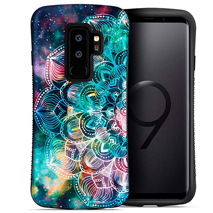 Galaxy S9 Plus Case, ZUSLAB Pattern Design Armor, Shockproof Rubber Bumper, Drop Resistant Heavy Duty Protective Cover for Samsung S9 Plus, 2018 (Mandala VIII 1)