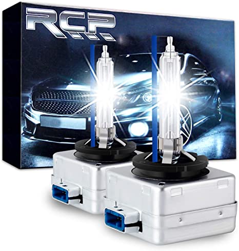 RCP D8S 8000K A Pair Xenon HID Replacement Bulb Ice Blue Metal Stents Base 12V Car Headlight Lamps Head Lights 25W