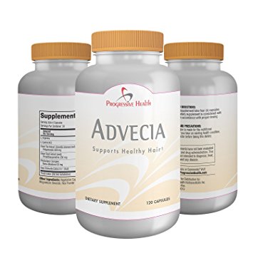 Advecia: Hair Loss Vitamins, DHT Blocker Averts Thining Hair & Baldness For Men and Women. Natural Growth Nutrients Include Saw Palmetto Berries, Green Tea / Grape Tea Extract (6 Bottles)