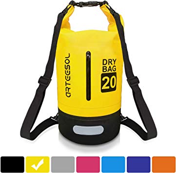 arteesol Waterproof Dry Bag, 5L/10L/20L/30L Dry Bags for Boating Kayaking Swimming with Adjustable Shoulder Strap for Camping Snorkeling Beach Hiking Water Sports