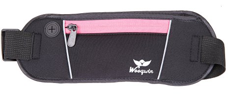 Woogwin Sports Running Waist Pack Runner Belt - Secure Comfortable Travel Money Belt for Iphones   Accessories for Men and Women, Hydration Belt for Running with Bottle, Armband (4.7") for Iphone 6 and Iphone 6s