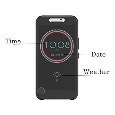HTC 10 Case , Monoy Sparkle Premium Smart Wake Up Cover Flip TPU Case for HTC 10 (Black Smart Case)