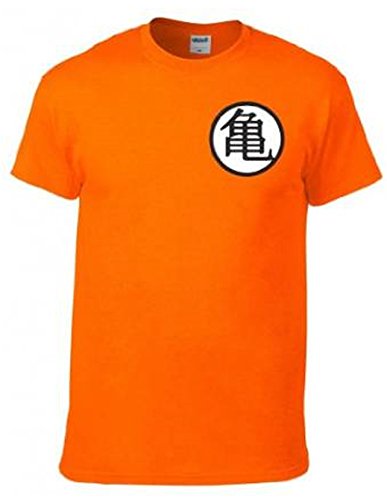 Dragonball Z Cosplay Goku's Master Roshi Emblem Men's Orange T-Shirt