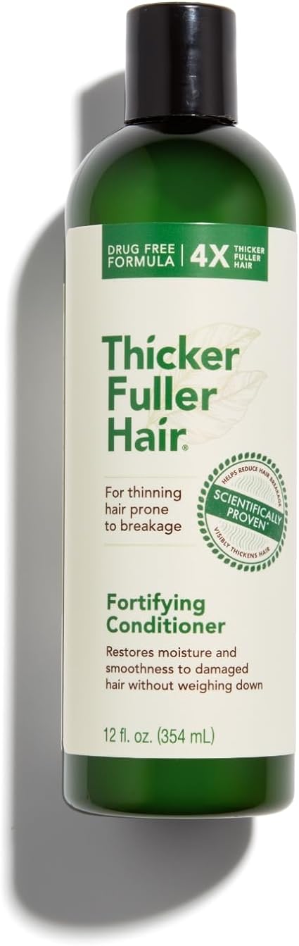 Fortifying Conditioner by Thicker Fuller Hair Advanced Thickening Solution - 12oz - Restores Moisture & Smoothness for Healthy Hair - Mongongo & Green Coffee Oils Fortify Hair & Reduce Breakage