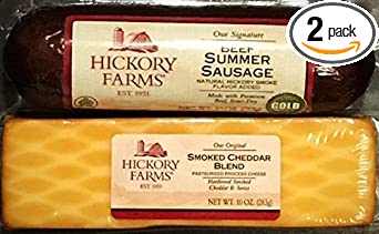 Hickory Farms Beef Summer Sausage 10oz & Smoked Cheddar Blend Cheese 10oz