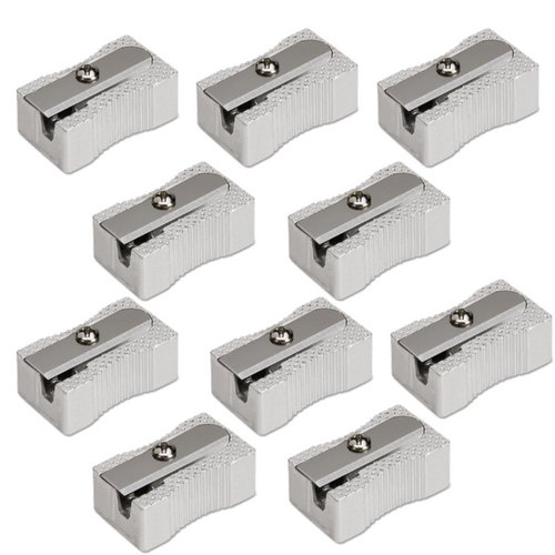 Integra Aluminum Pocket Sharpener, Steel, Silver (ITA42852) (10 Pack)