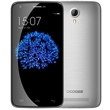 Unlocked Android 5.0 DOOGEE Valencia 2 Y100 PRO 5.0 inch 2G 16G Smart Phone MT6735 Quad Core 1.3GHz Bluetooth, WiFi, OTG, GPS, A-GPS, GSM & WCDMA & FDD-LTE (Silver)