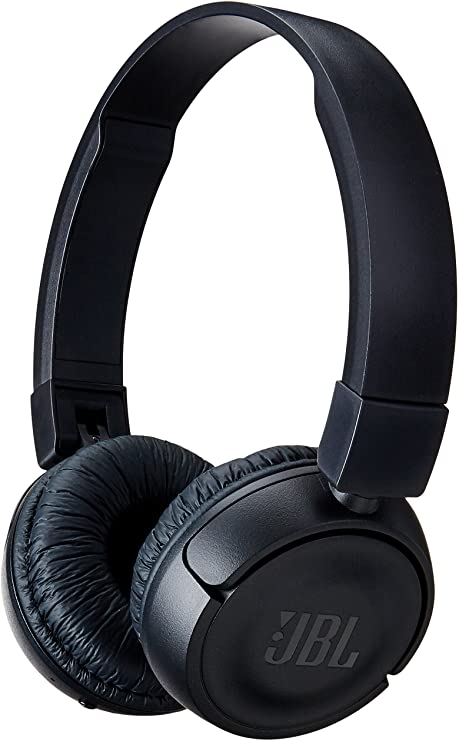 JBL T450BT Wireless On-Ear Headphones with Built-in Remote and Microphone (Black)