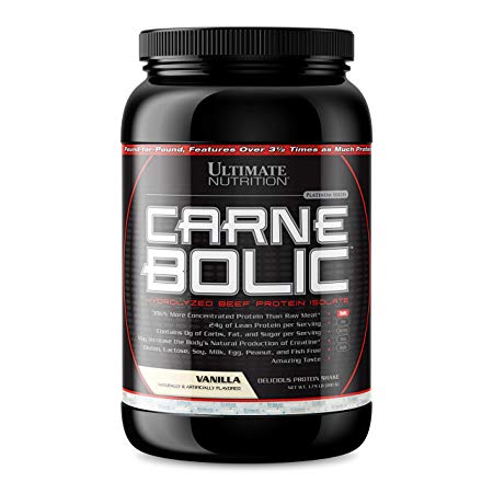 Ultimate Nutrition Carnebolic Hydrolyzed Beef Protein Isolate, Vanilla, 1.79 Pound