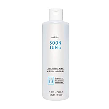 ETUDE HOUSE SoonJung 5.5 Cleansing Water 320ml | Sensitive Skin Line | Korean Hypoallergenic Skin Care | Gentle Yet Effective Weakly Acidic Cleansing Water