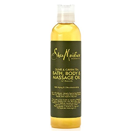 SheaMoisture Olive/Green Tea Bath, Body & Massage Oil, 8 Ounce