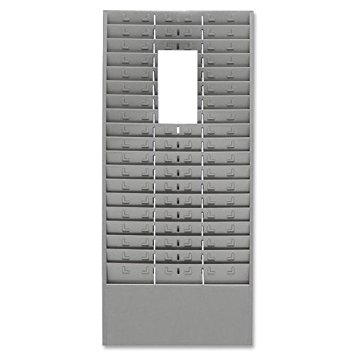 STEELMASTER Steel Time Rack with Adjustable Dividers, 5 Inch Pockets, 13.63 x 30 x 2 Inches, Gray (27018JTRGY)
