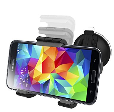 Samsung Galaxy S5 Easy-dock Car Mount Holder [Windshield/Dashboard Cradle Kit] New 2015 Version
