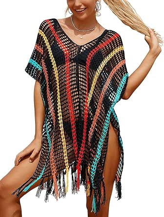 Bsubseach Beach Crochet Dress Bathing Suit Cover Ups Sexy Coverup for Swimwear Women Summer Outfit