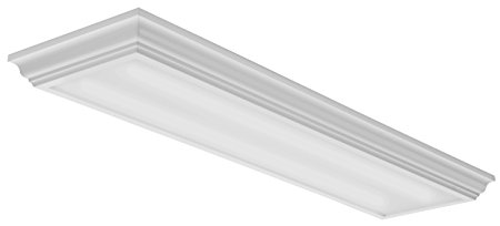 Lithonia Lighting White 4-Ft LED Flush Mount, 4000K, 35.5W, 2,800 Lumens