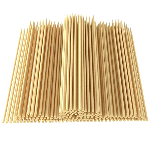 CandyHome Natural Bamboo Skewers Sticks for Shish Kabob, BBQ, Appetizer, Vegetables, Cheese, Fruit, Corn and More Food, 6 inch 200 Pcs