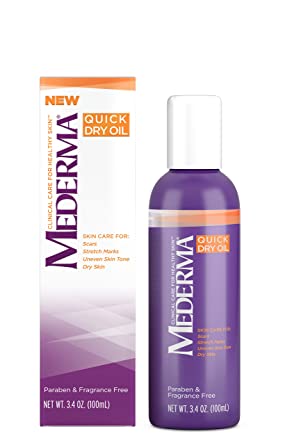 Mederma Quick Dry Oil - for scars, stretch marks, uneven skin tone and dry skin - #1 scar care brand - fragrance-free, paraben-free - 3.4 ounce