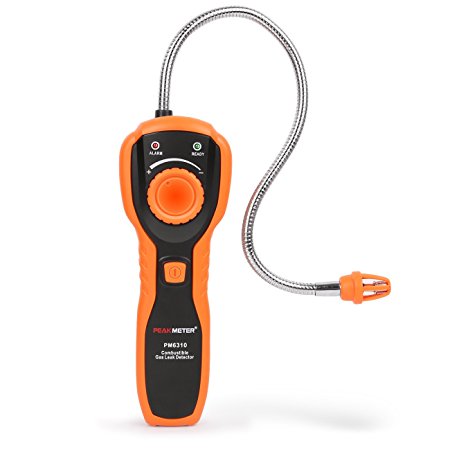 Freon Leak Detector, Combustible Portable Natural Gas Leak Detector with Sound Light Alarm (Orange)