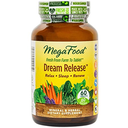 MegaFood - Dream Release, Promotes a Sense of Relaxation & Restorative Sleep, 60 Tablets (FFP)