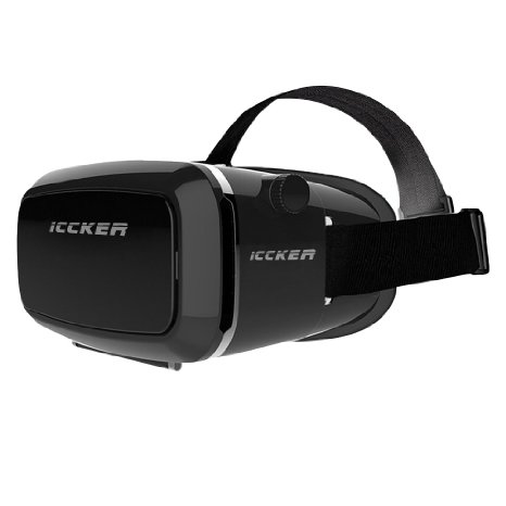 3D VR Glasses Virtual Reality Headset.ICCKER Virtual Video Glasses for 4~6 inch Smartphones
