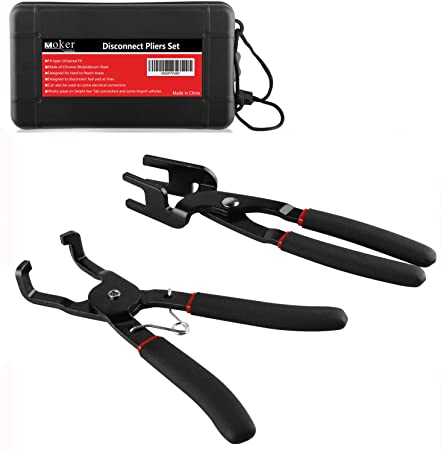 Moker Push Pin Disconnect Pliers/Fuel Line and Evap Disconnect Pliers and Fuel Lines & A/C Air Conditioning Disconnect Pliers Tools，Set of 2
