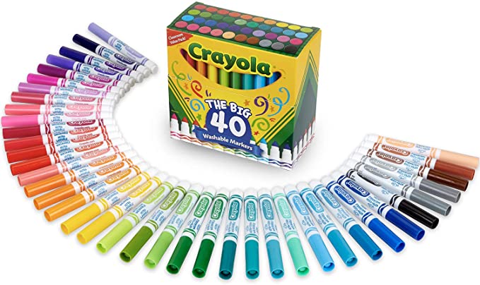 Crayola Ultra-Clean Washable Markers, 40-Count